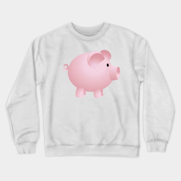 Cartoon Pig Crewneck Sweatshirt by SWON Design